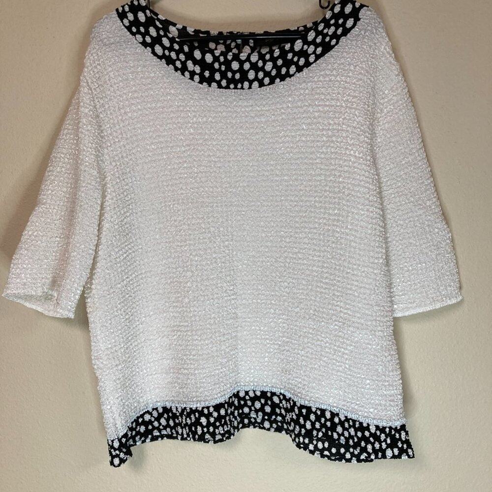 Baia Baia 2 Piece Set Cardigan & Top Popcorn Fabric Size XL Shirt and Jacket - Picture 2 of 8